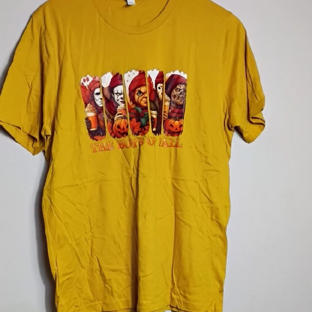 Yellow Graphic Halloween Short Sleeve Tee - The Boys of Fall
